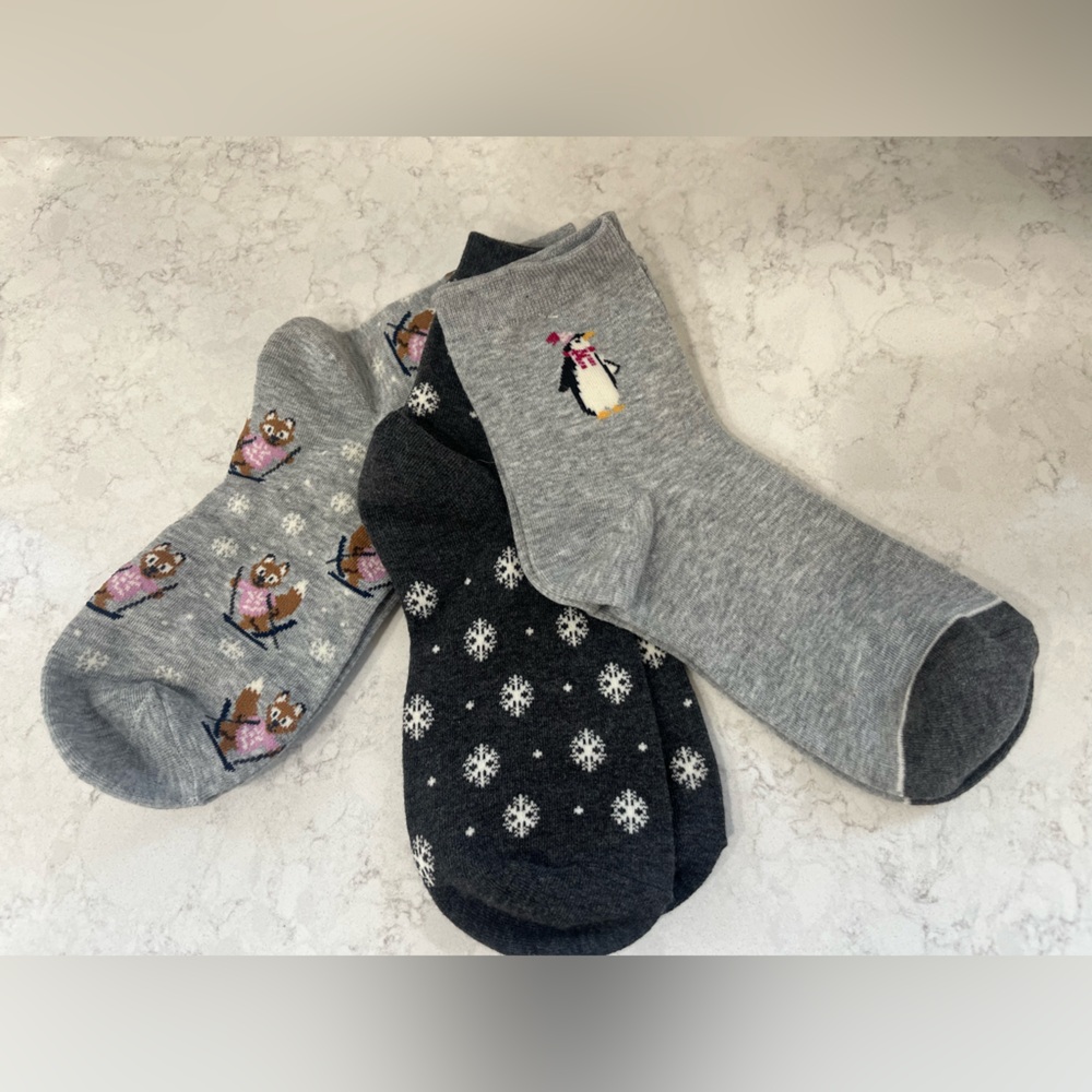 Old Navy Patterned Midi Socks Set - Set of 3
